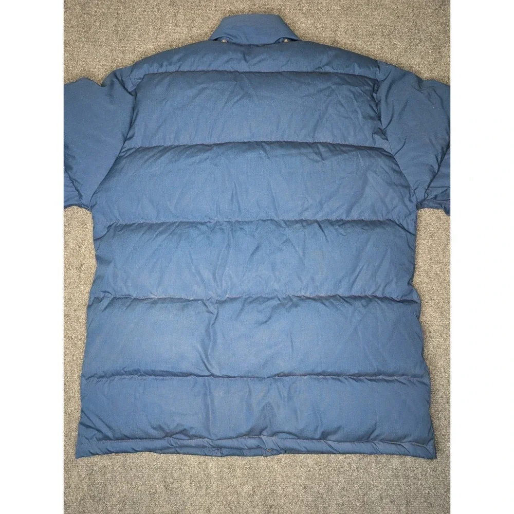 Vintage 80's The North Face‎ Brown Label Down Puffer Jacket Blue Mens Large